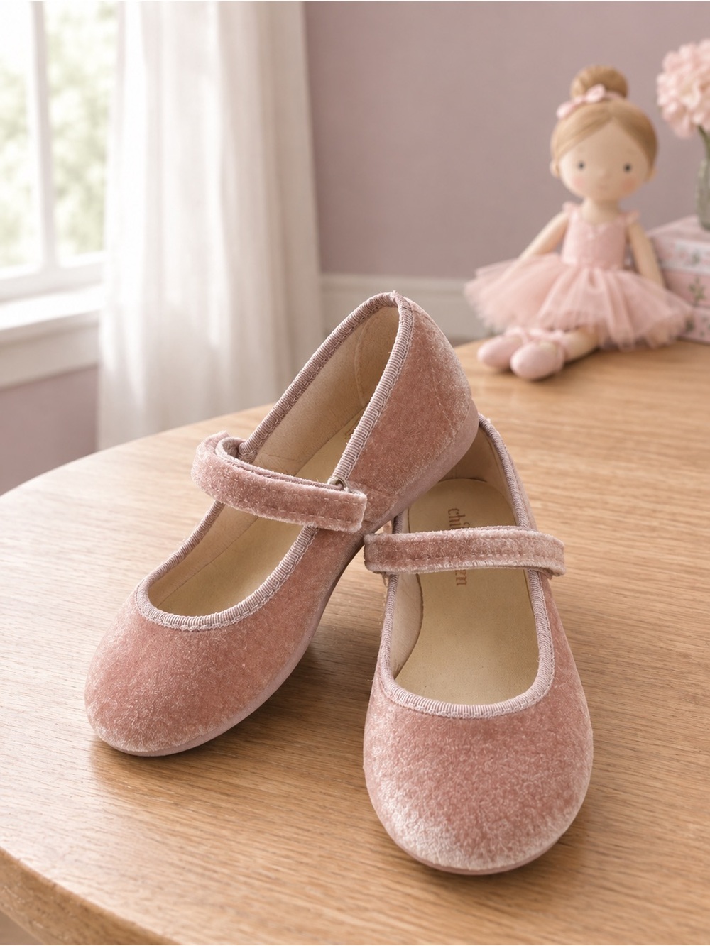 Childrenchic Cassie Rose Velvet Mary Jane Shoe